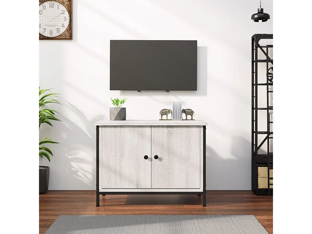 Mueble TV madera contrachapada gris Sonoma 60x35x45 cm YOE22622