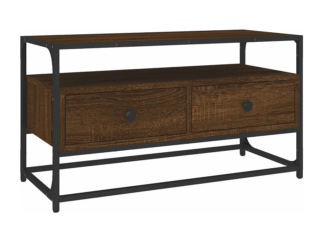 Meuble TV chêne marron 80x35x45 cm bois d'ingénierie WET1594