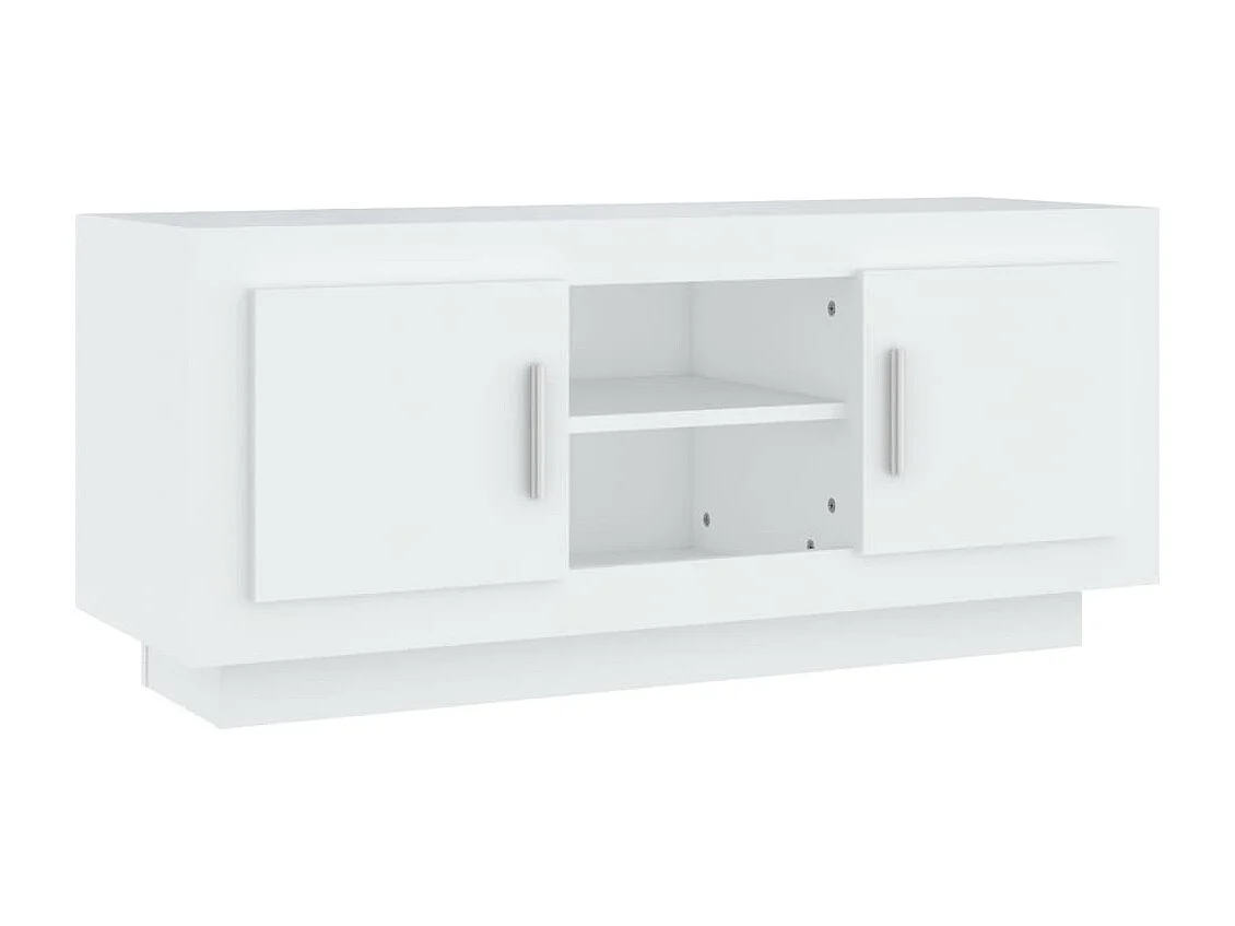 Meuble TV blanc 102x35x45 cm bois d'ingénierie WET7741