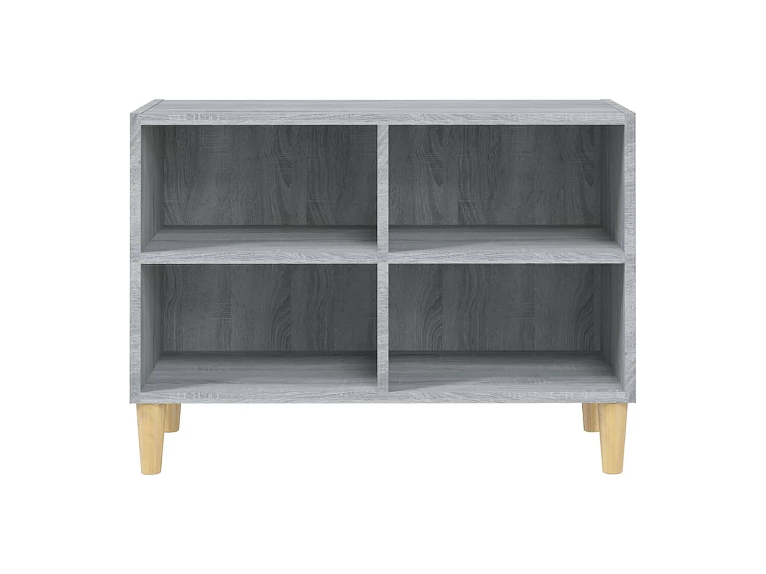 Meuble TV avec pieds en bois massif Sonoma gris 69,5x30x50 cm WET2152