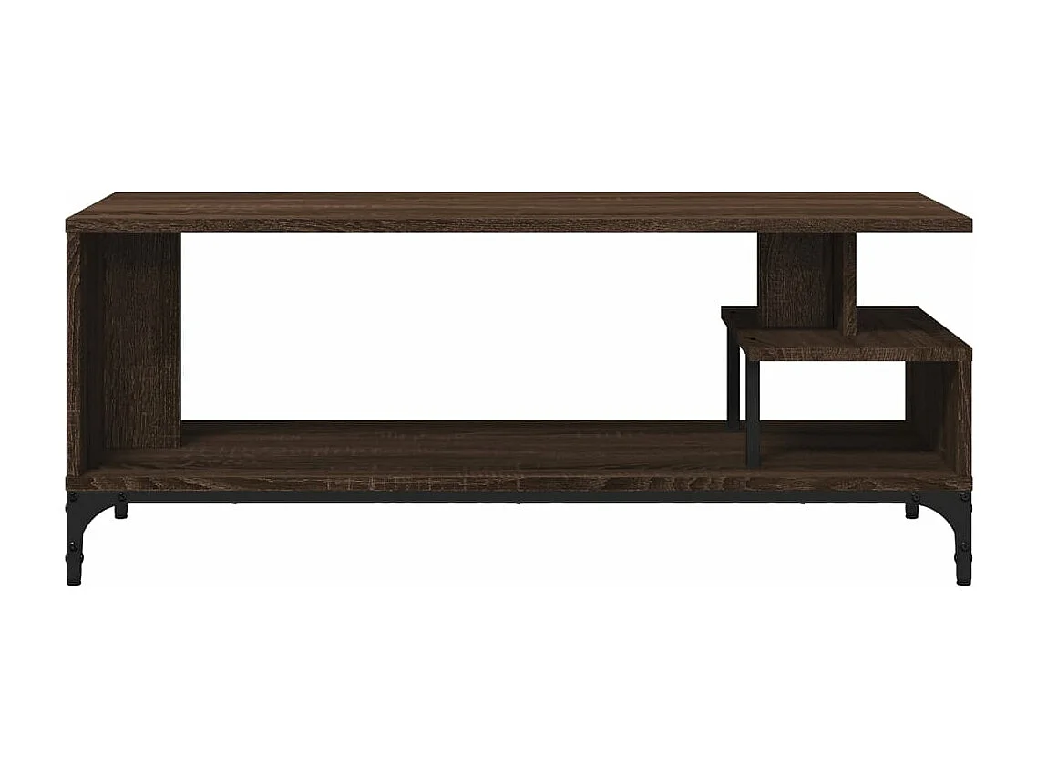 Tv-meubel 102x40x41 cm hout en gepoedercoat staal bruineiken NL481803