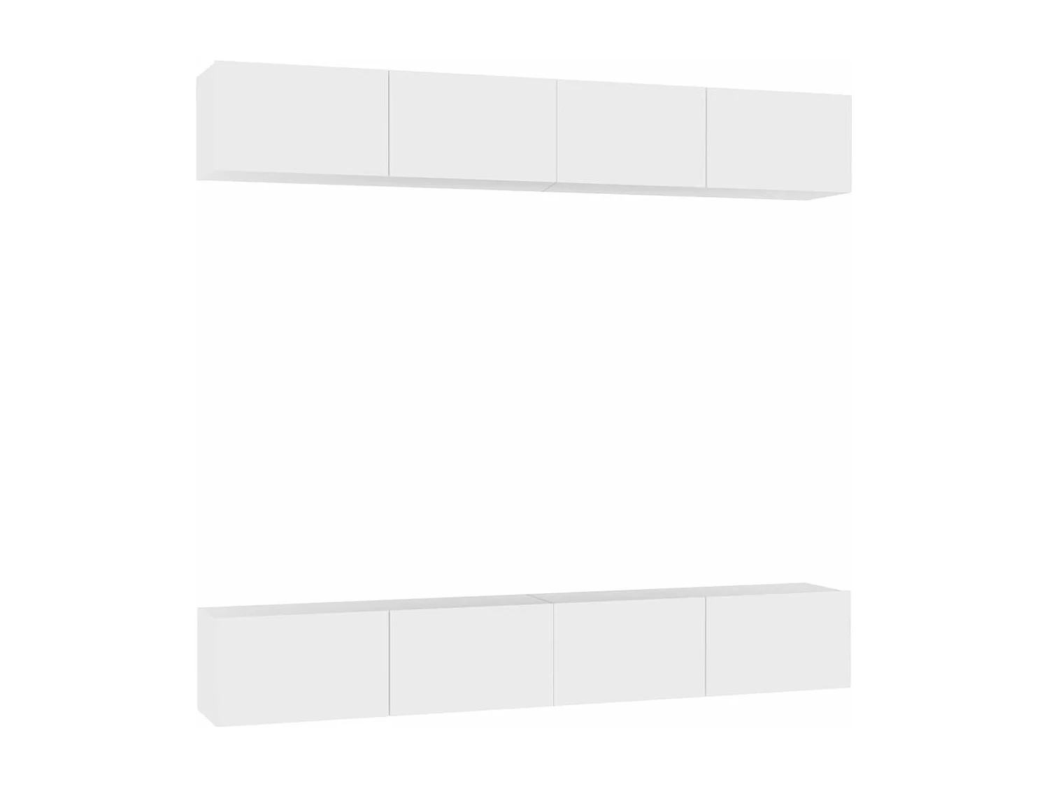 Meubles TV 4 pcs Blanc 100x30x30 cm Aggloméré WET3474