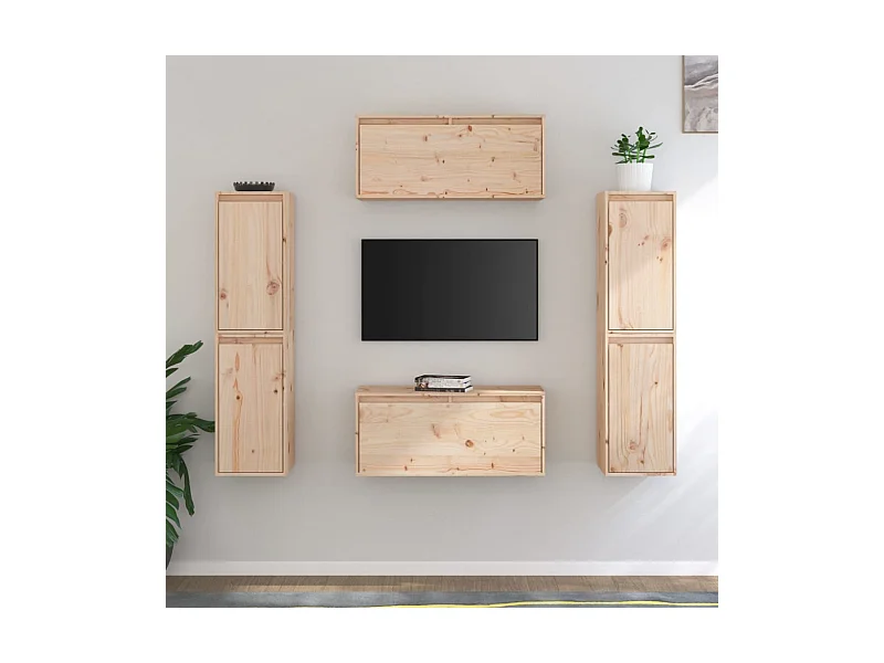 6 Stk.TV-Schränke,TV-Möbel Massivholz Kiefer -gkd683494