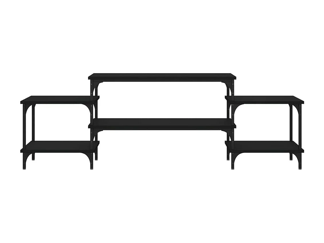 Meuble TV noir 157x35x52 cm bois d'ingénierie WET9405