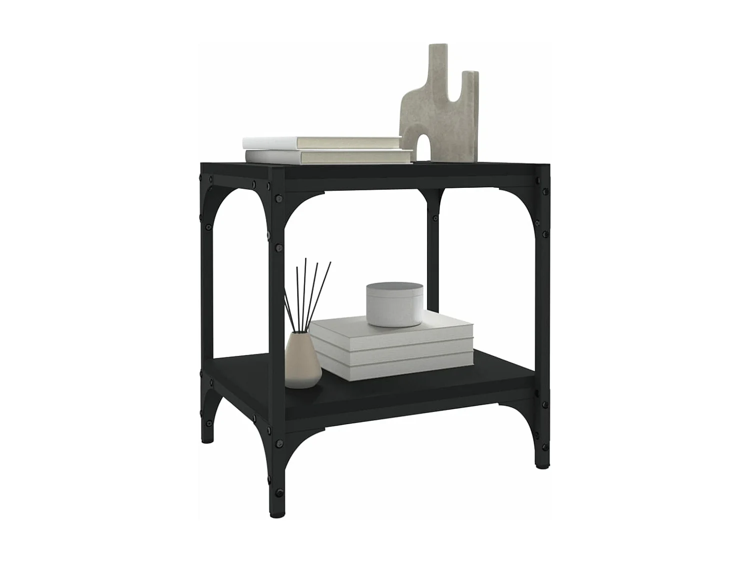 TV-Schrank,TV-Möbel Schwarz 40x33x41 cm Holzwerkstoff und Stahl -gkd920949