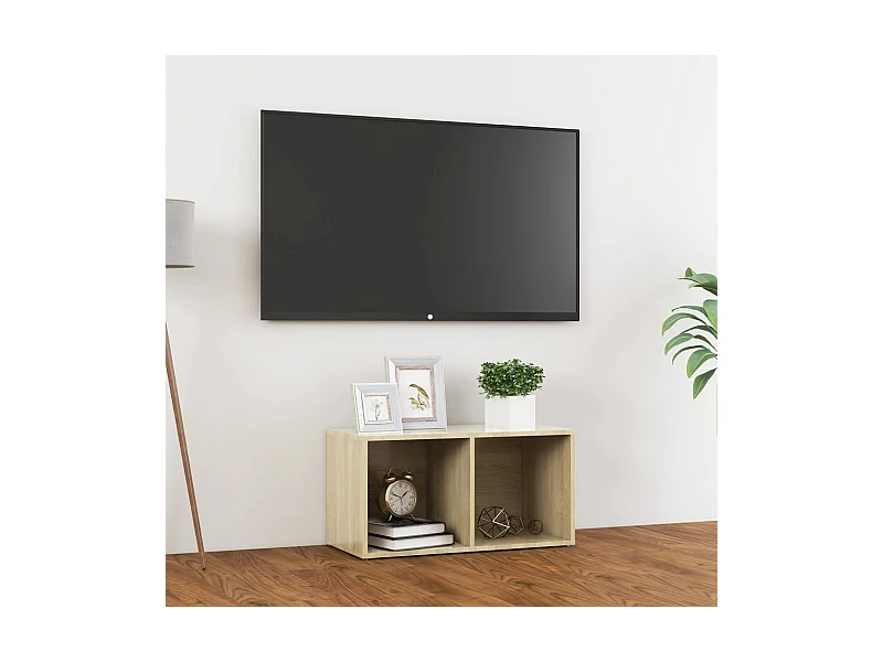 Meuble TV Chêne sonoma 72x35x36,5 cm Aggloméré WET9885