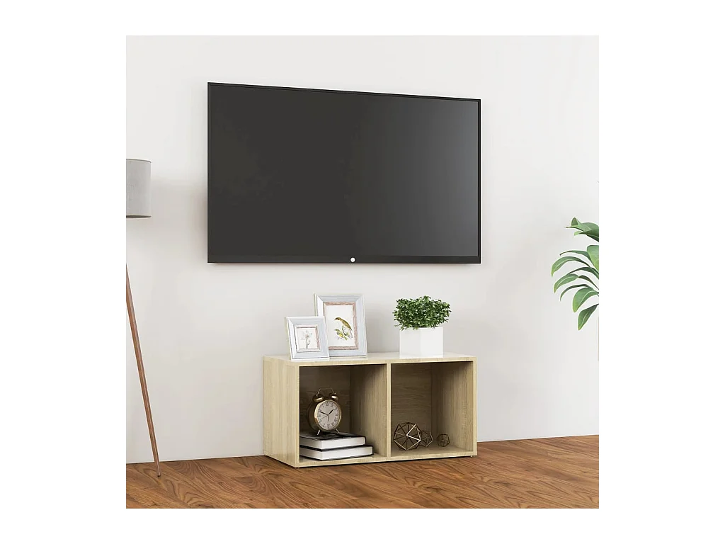 Meuble TV Chêne sonoma 72x35x36,5 cm Aggloméré WET9885