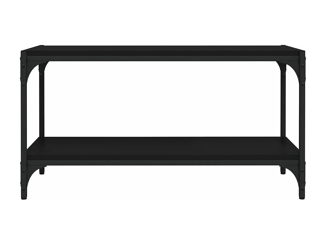 Mueble TV madera contrachapada y acero negro 80x33x41 cm YOE58009