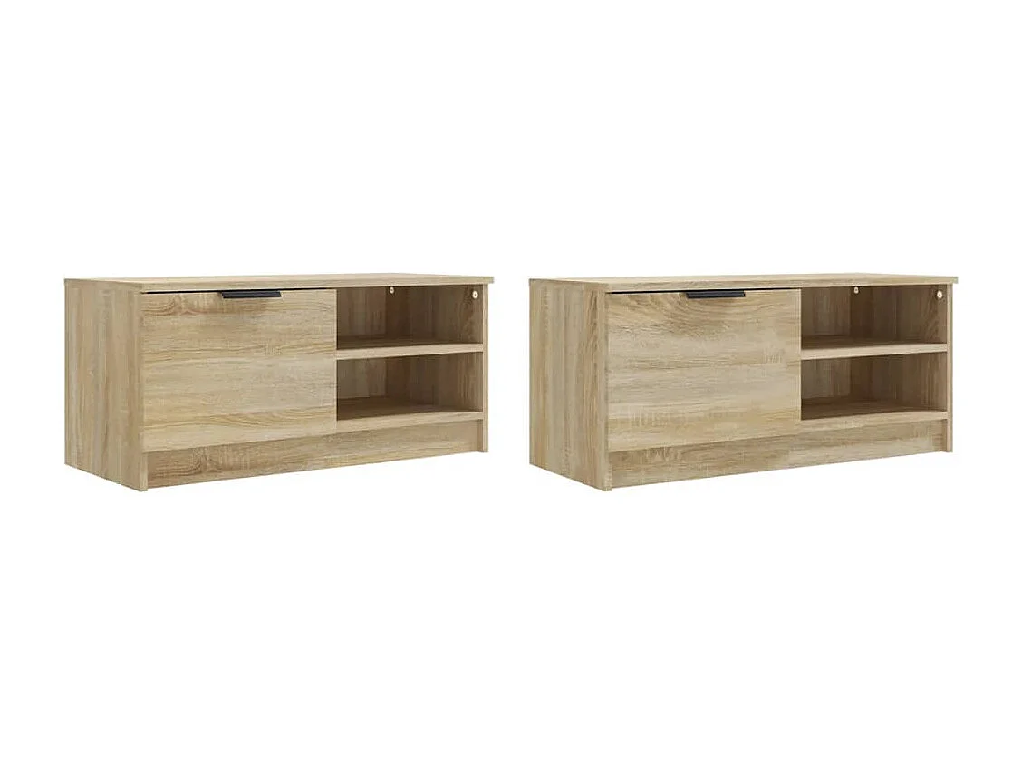 Meubles TV 2 pcs Chêne sonoma 80x35x36,5 cm Bois d'ingénierie WET5809