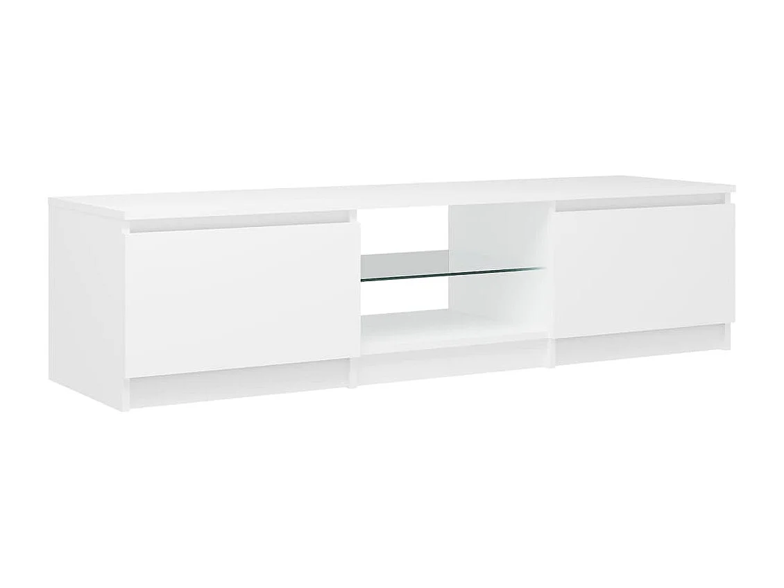 Meuble TV avec lumières LED blanc 140x40x35,5 cm WET8992