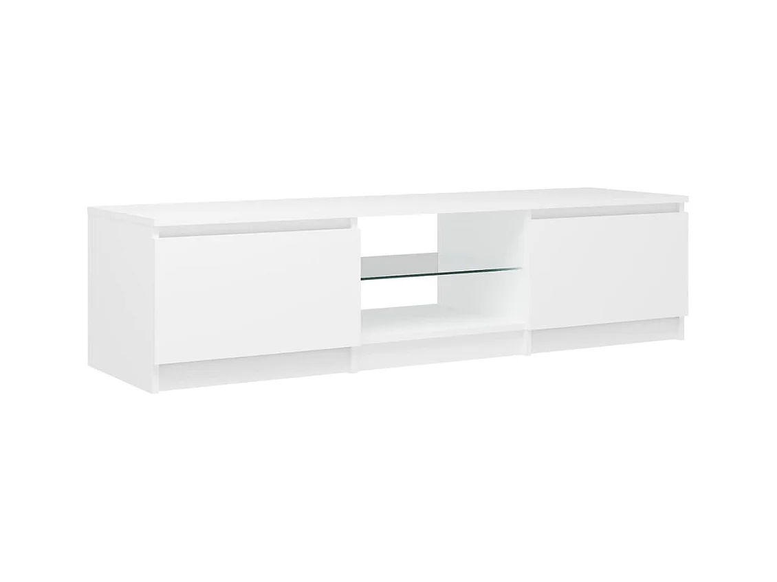 TV-Schrank,TV-Möbel mit LED-Leuchten Weiß 140x40x35,5 cm -gkd398403