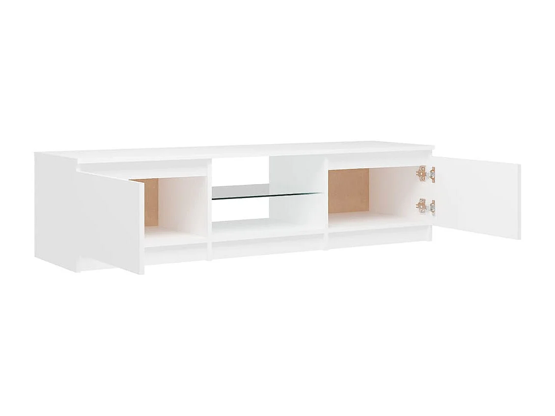 TV-Schrank,TV-Möbel mit LED-Leuchten Weiß 140x40x35,5 cm -gkd398403