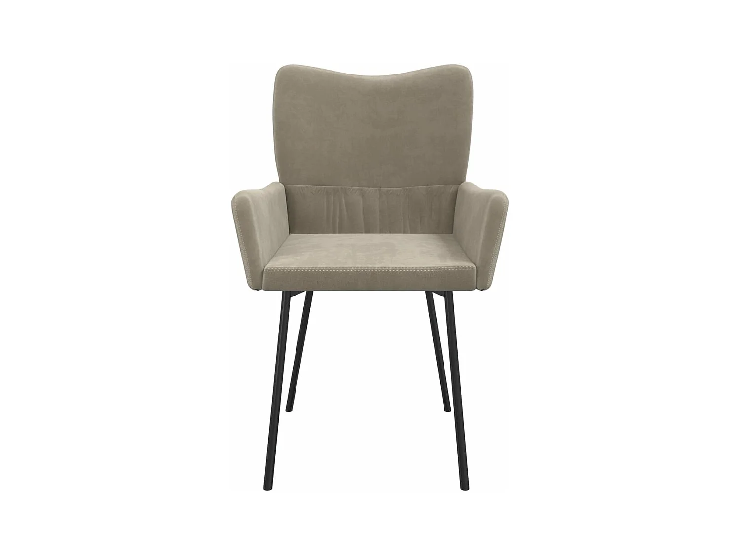 Eetkamerstoelen 2 st fluweel lichtgrijs NL216534