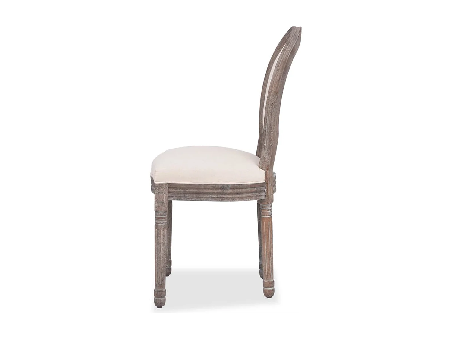 Chaises à manger Lot de 2 crème tissu REO79162