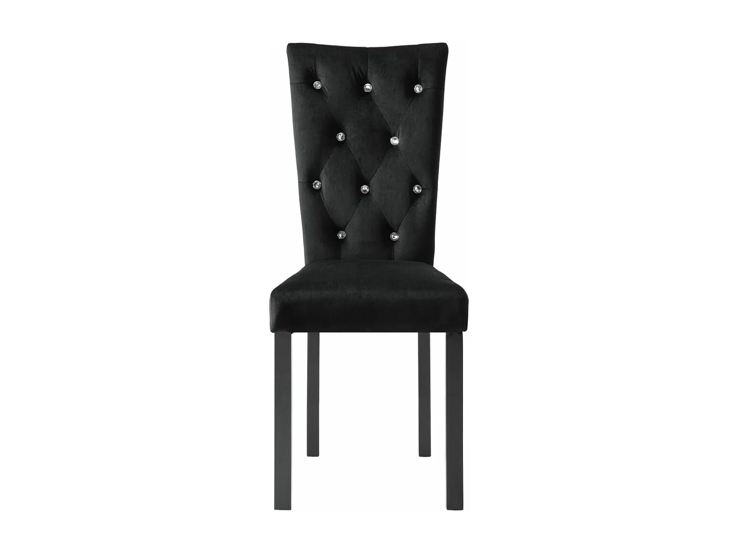 Chaises à manger Lot de 4 Noir Velours REO87564