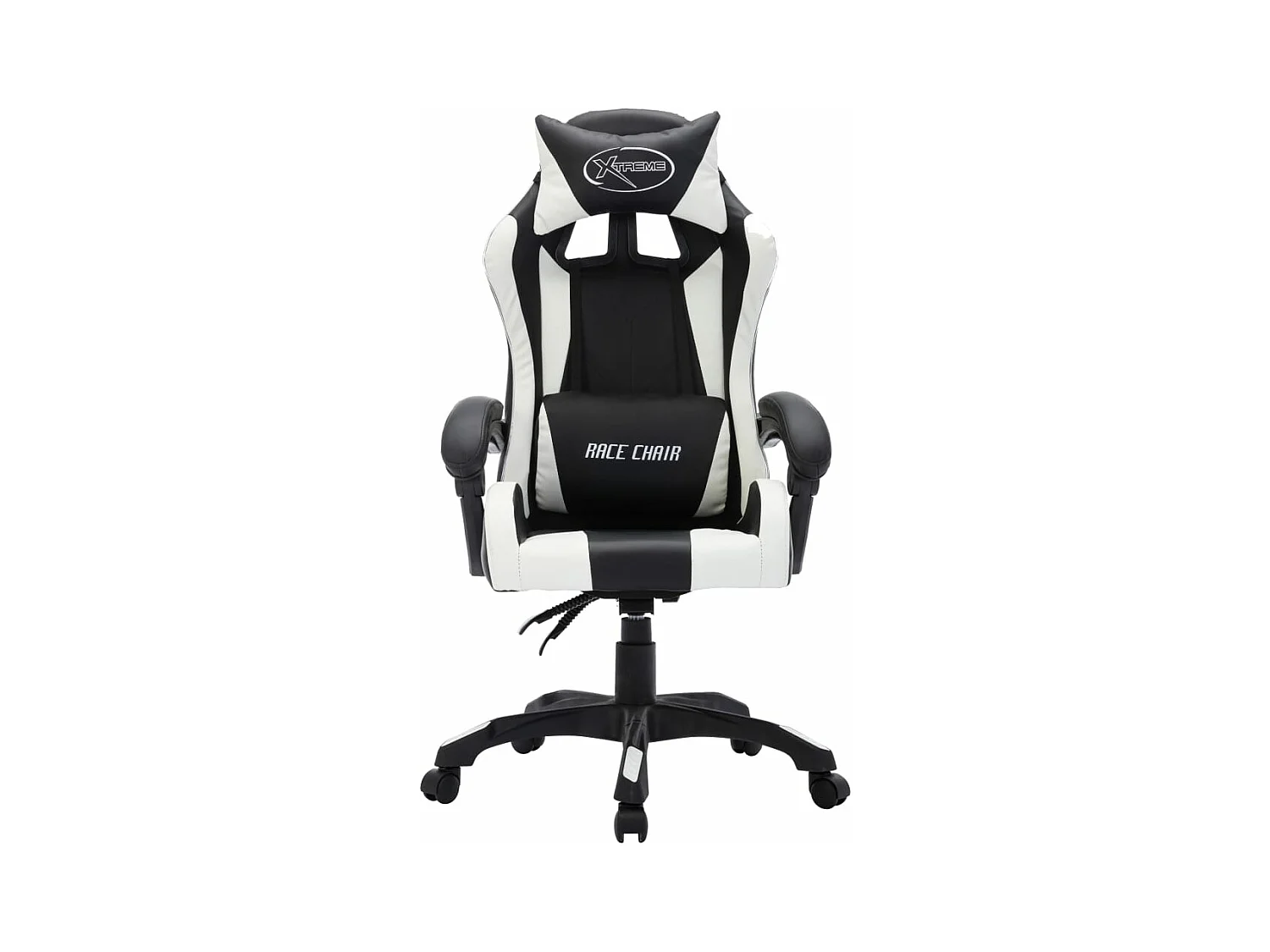 Chaise gamer avec LED RVB Blanc et noir Similicuir REO59564