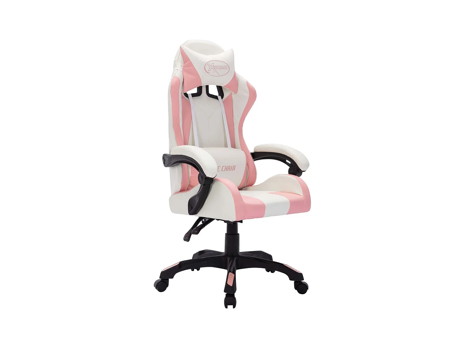 Chaise gamer avec LED RVB Rose et noir Similicuir REO62744