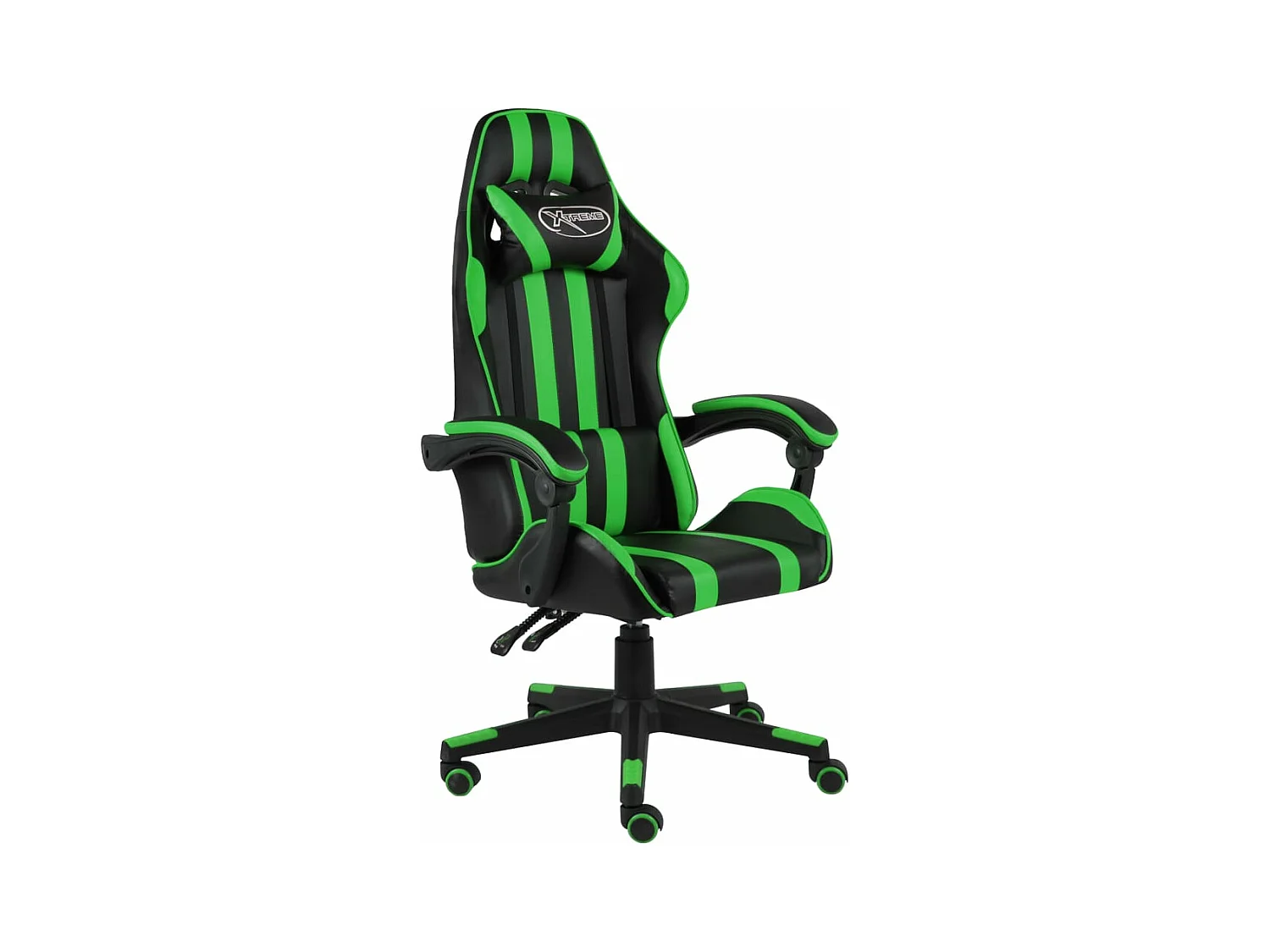 Chaise gamer Noir et vert Similicuir REO94560