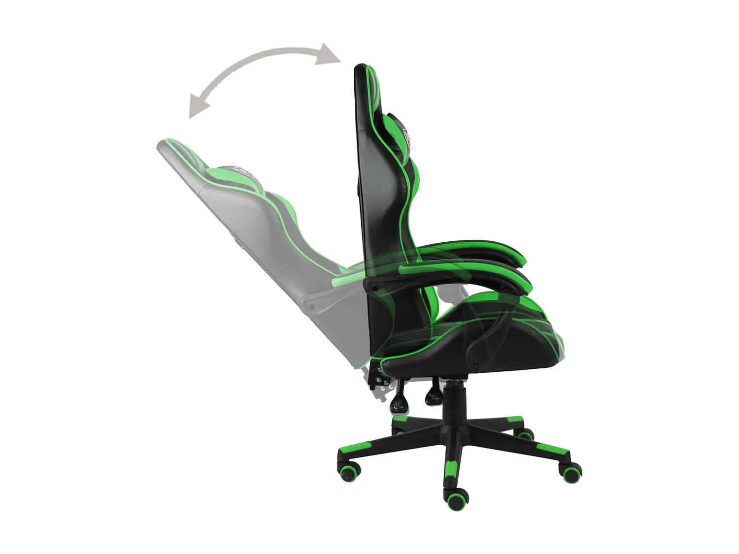 Chaise gamer Noir et vert Similicuir REO94560