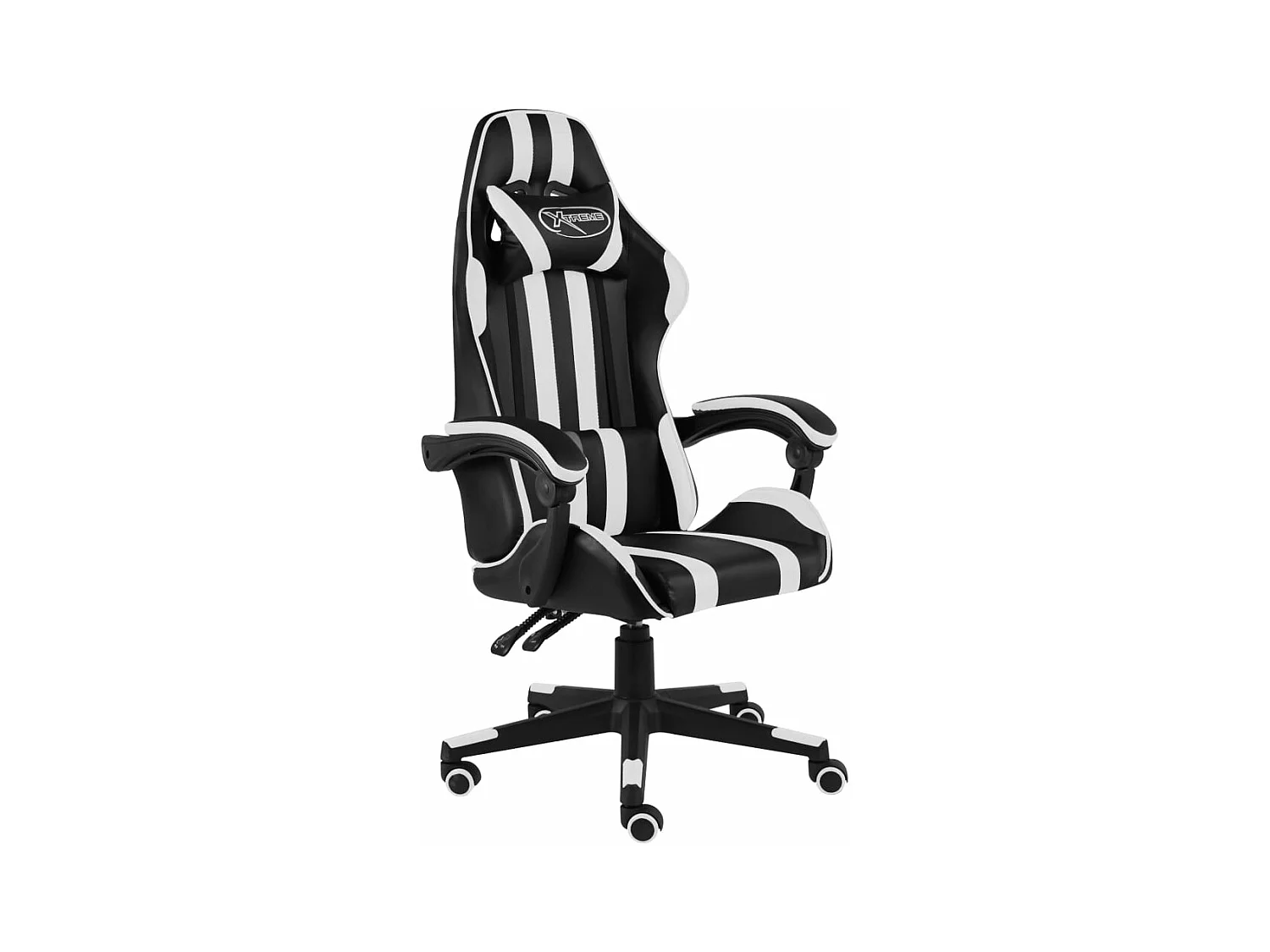Chaise gamer Noir et blanc Similicuir REO42283