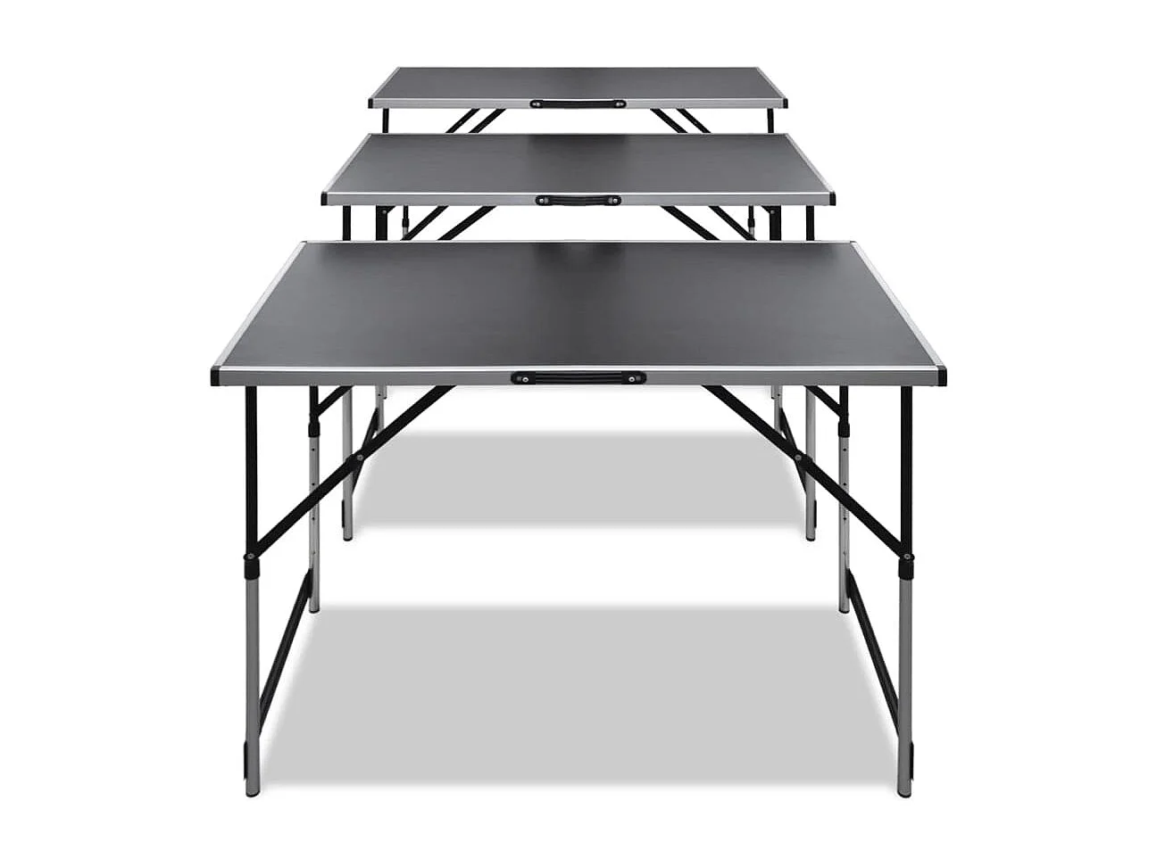 Table à coller 3 pcs pliable Hauteur réglable GHR49283