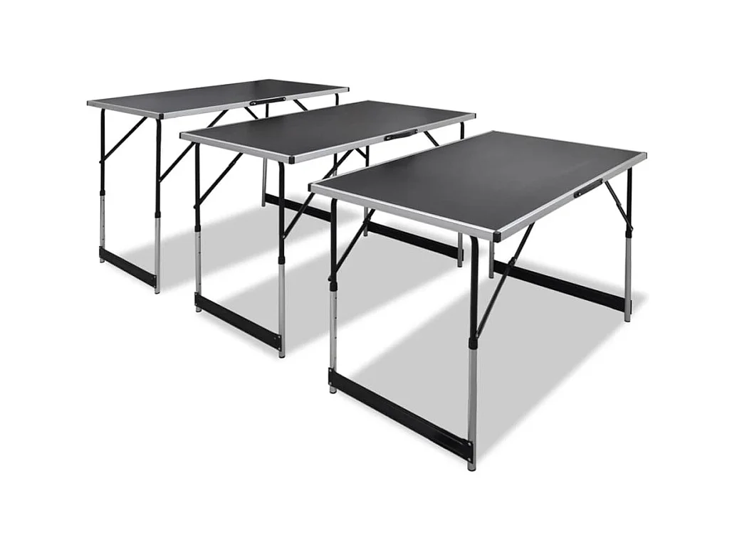 Table à coller 3 pcs pliable Hauteur réglable GHR49283