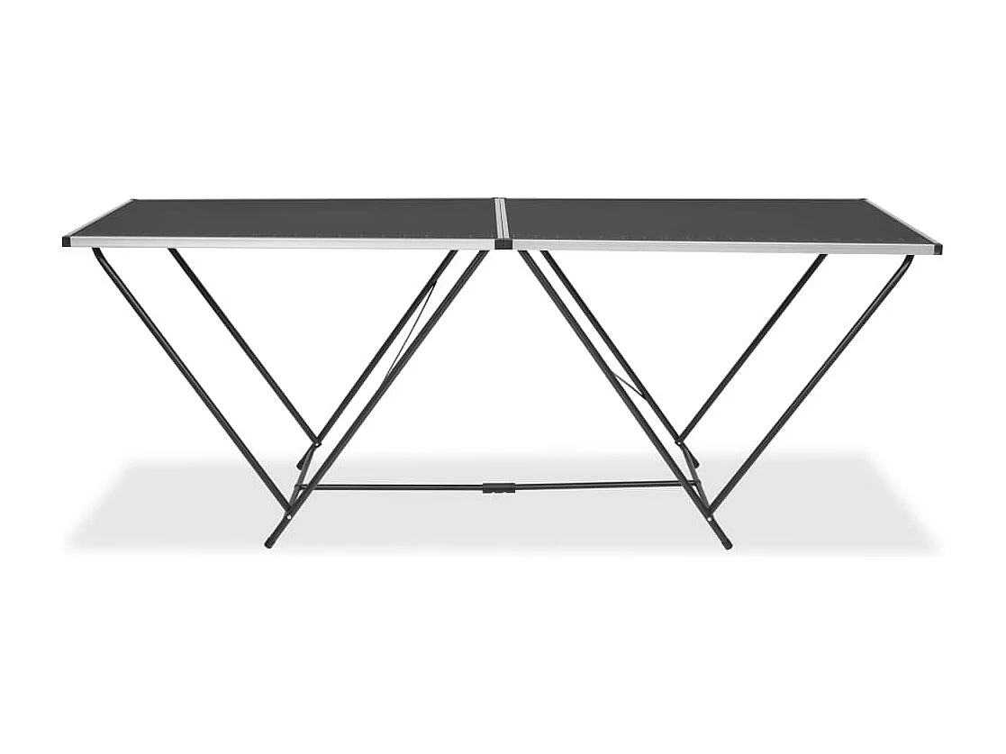 Table pliable de collage MDF et aluminium 200 x 60 x 78 cm GHR79250