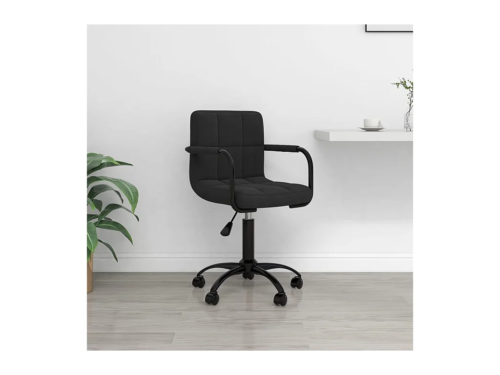 Chaise pivotante de bureau Noir Velours -ASAF34990