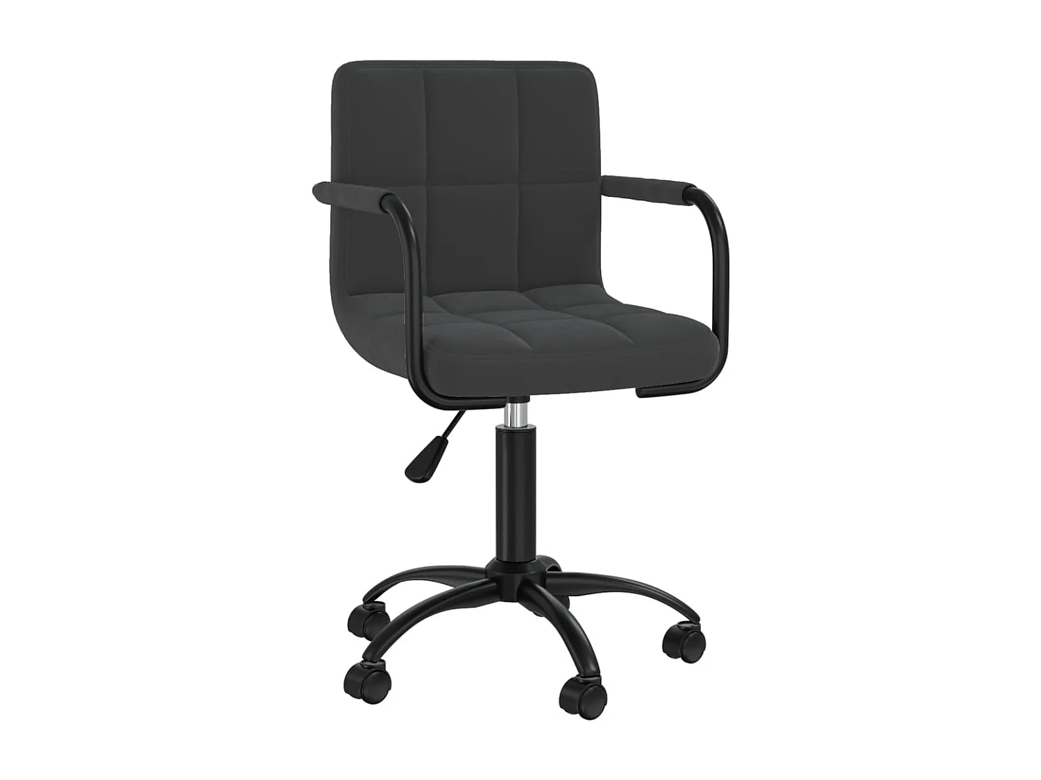 Silla de oficina giratoria de terciopelo negro ES15078