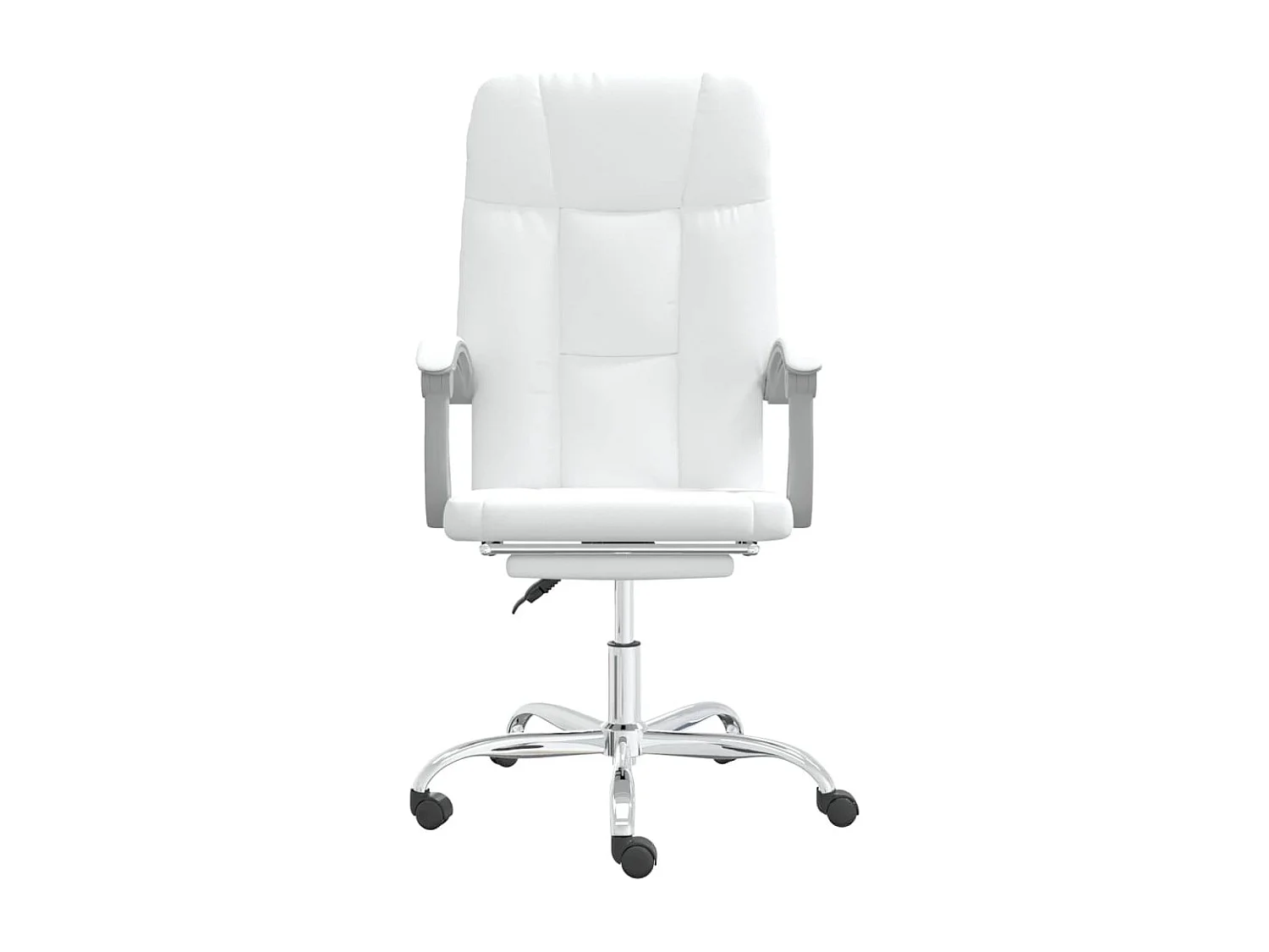 Chaise inclinable de bureau Blanc Similicuir -ASAF95277