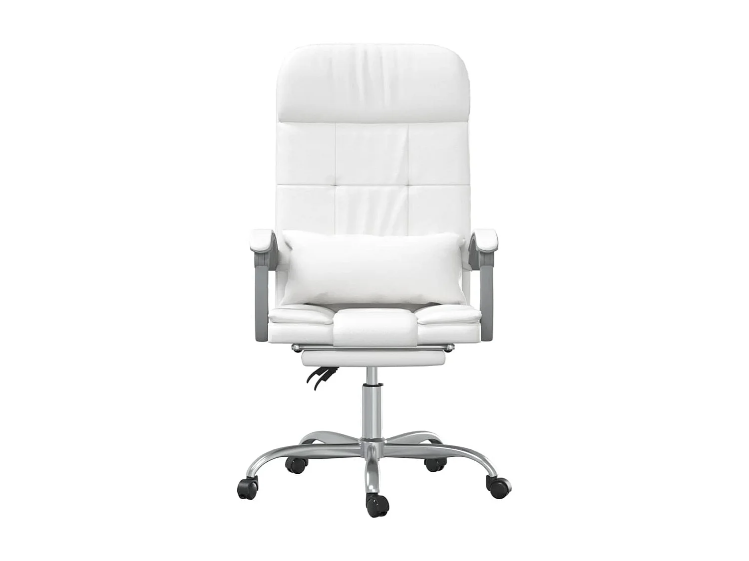 Chaise de massage inclinable de bureau Blanc Similicuir -ASAF28877