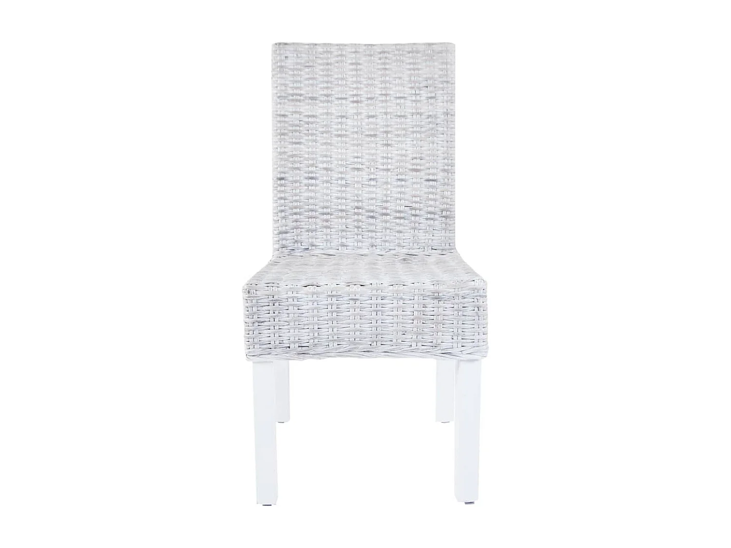 Chaises à manger Lot de 2 rotin kubu et bois de manguier REO28808