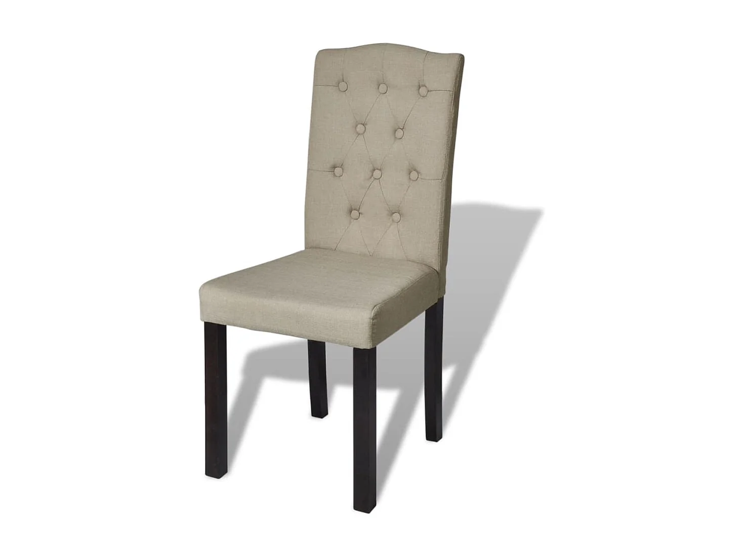 Chaises à manger Lot de 2 poil de chameau tissu REO13526