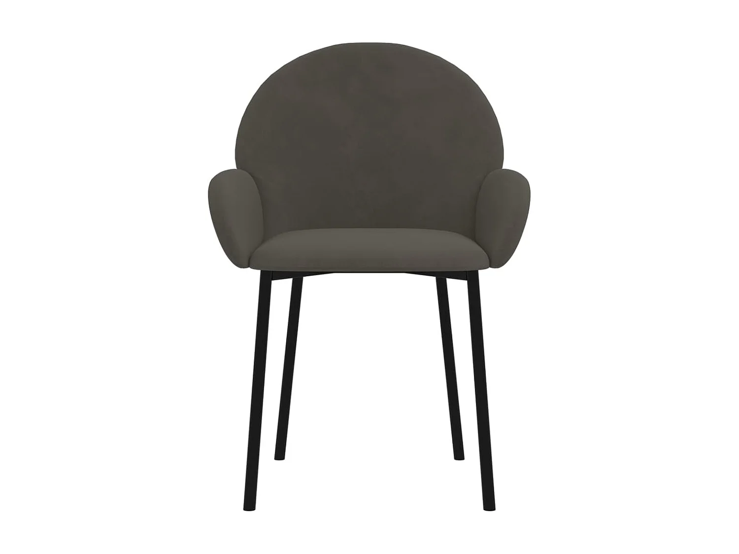 Eetkamerstoelen 2 st fluweel donkergrijs NL629802