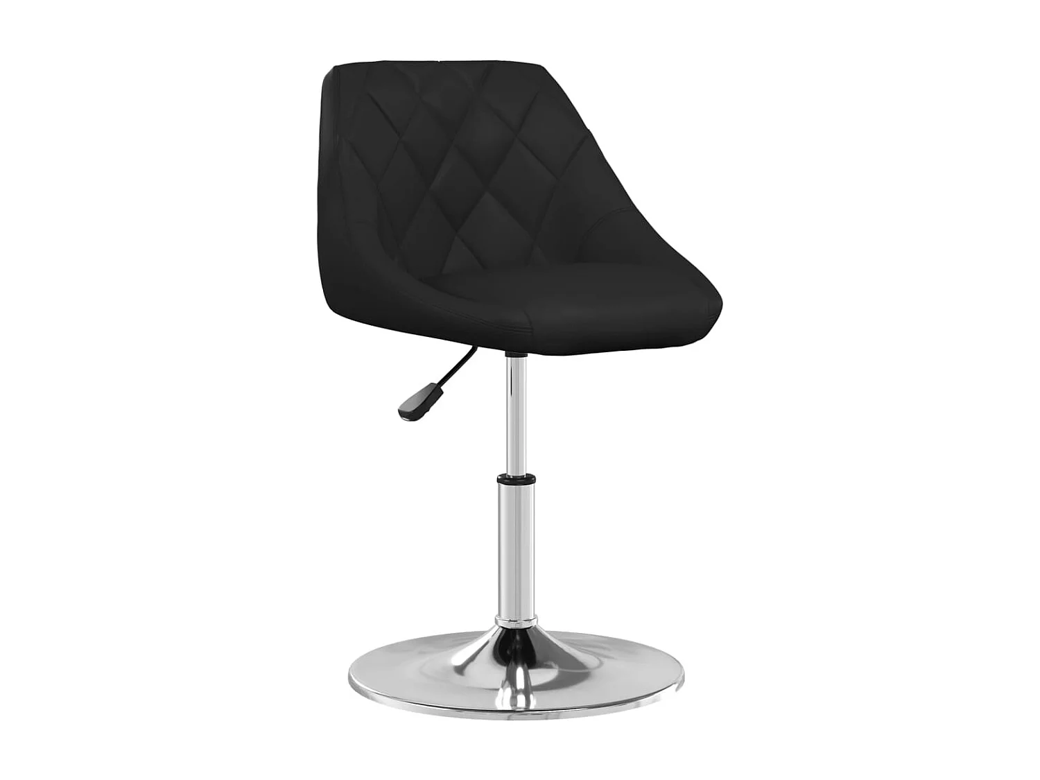 Silla de comedor de cuero sintético negra ES562334