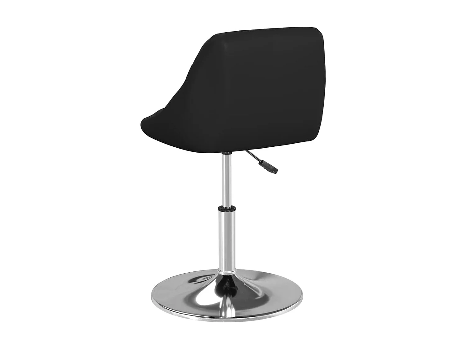 Silla de comedor de cuero sintético negra ES562334