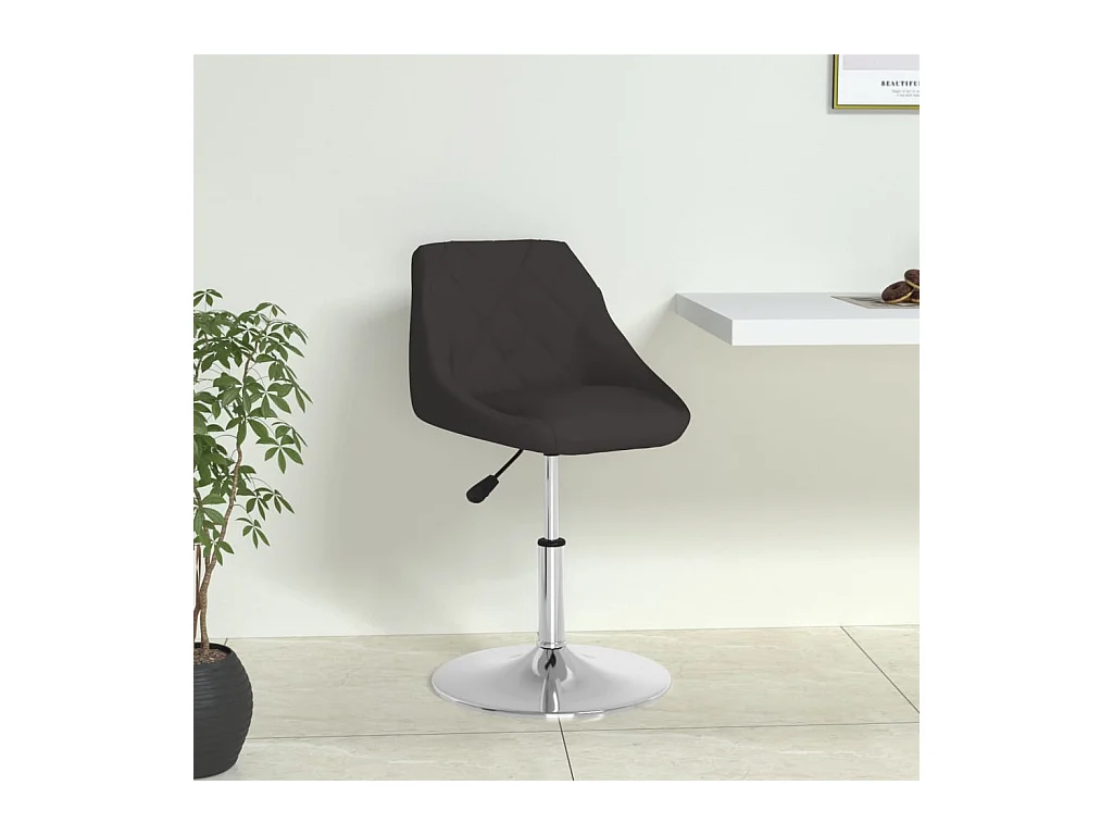 Chaise de salle à manger Noir Similicuir REO82928