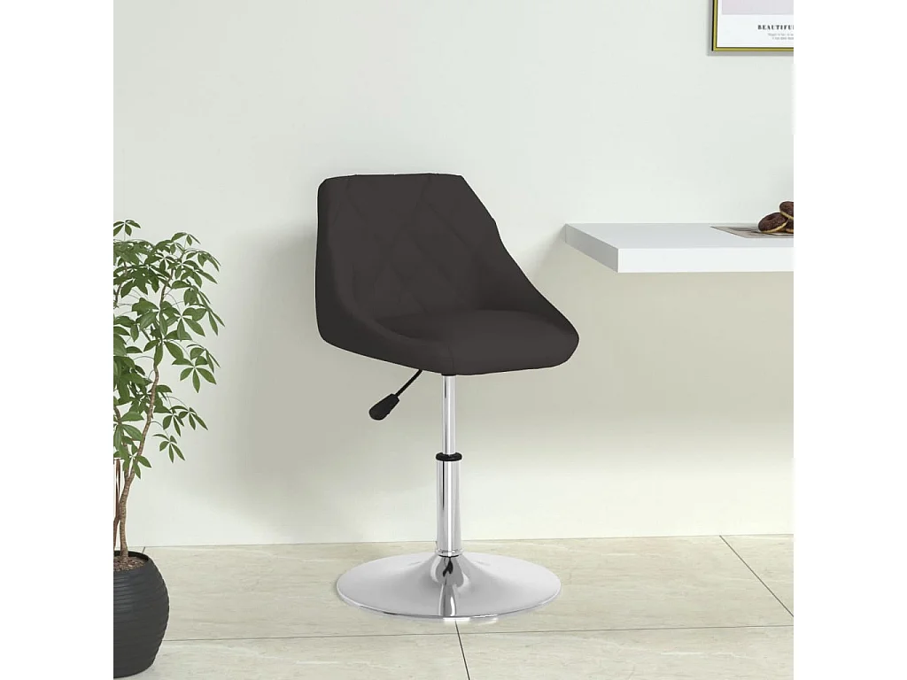 Chaise de salle à manger Noir Similicuir REO82928