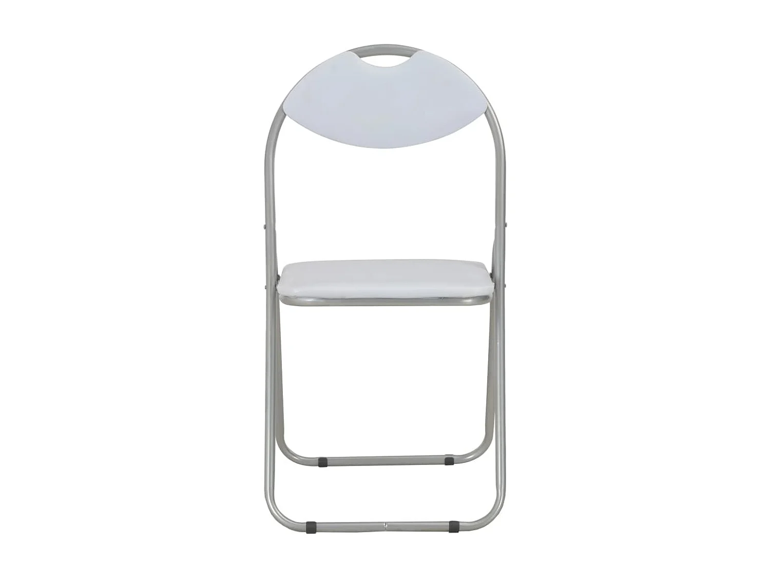 Klappbare 6er-set-Stühle| Esszimmerstühle Weiß Kunstleder -gkd418341