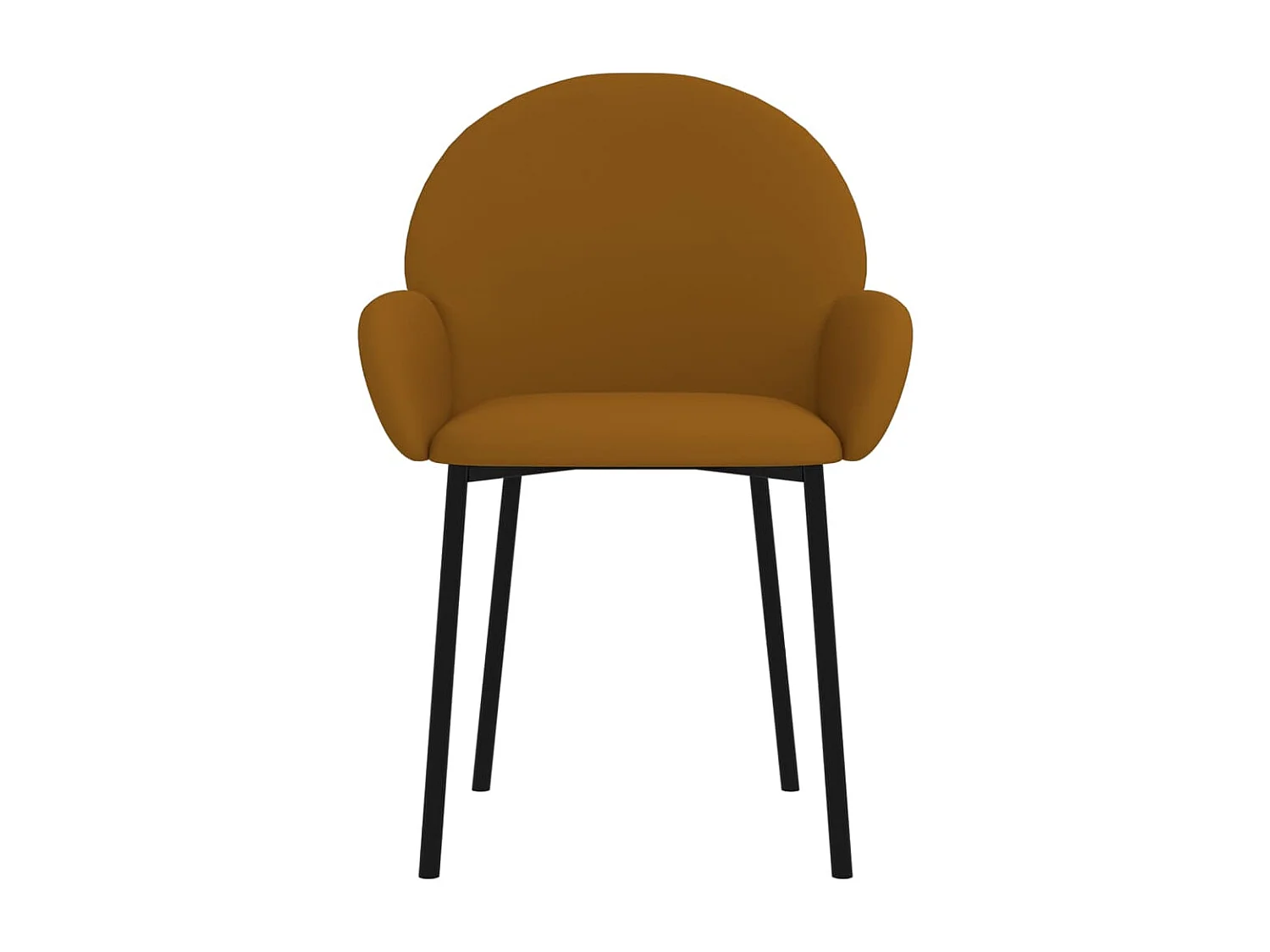 Juego de 2 Sillas de comedor terciopelo marrón ES864384