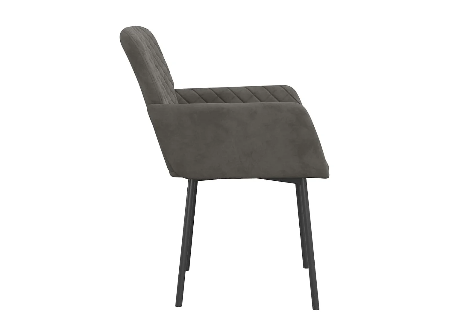 Chaises à manger Lot de 2 Gris foncé Velours REO57093