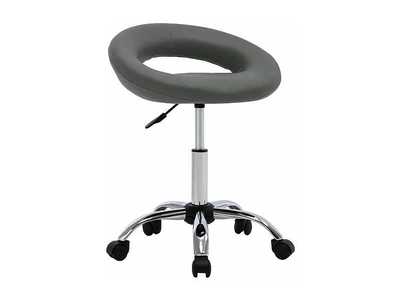 Chaise pivotante de salle à manger Gris Similicuir REO12382