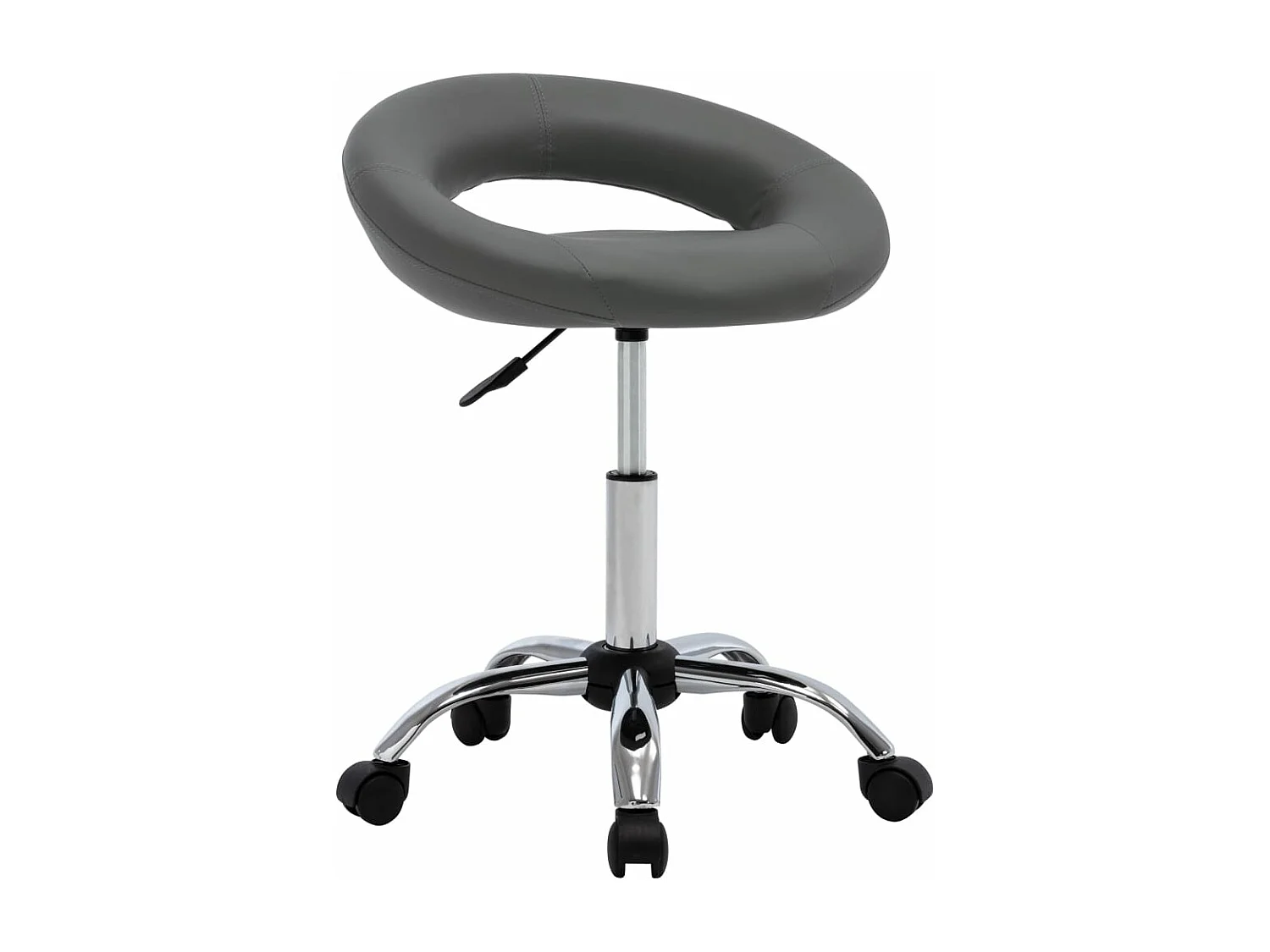 Chaise pivotante de salle à manger Gris Similicuir REO12382