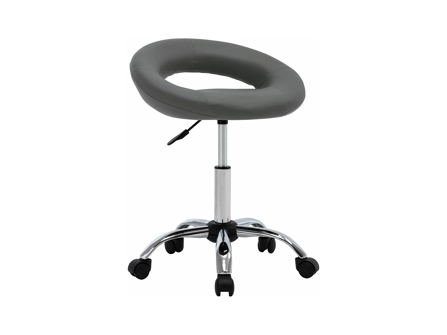 Chaise pivotante de salle à manger Gris Similicuir REO12382