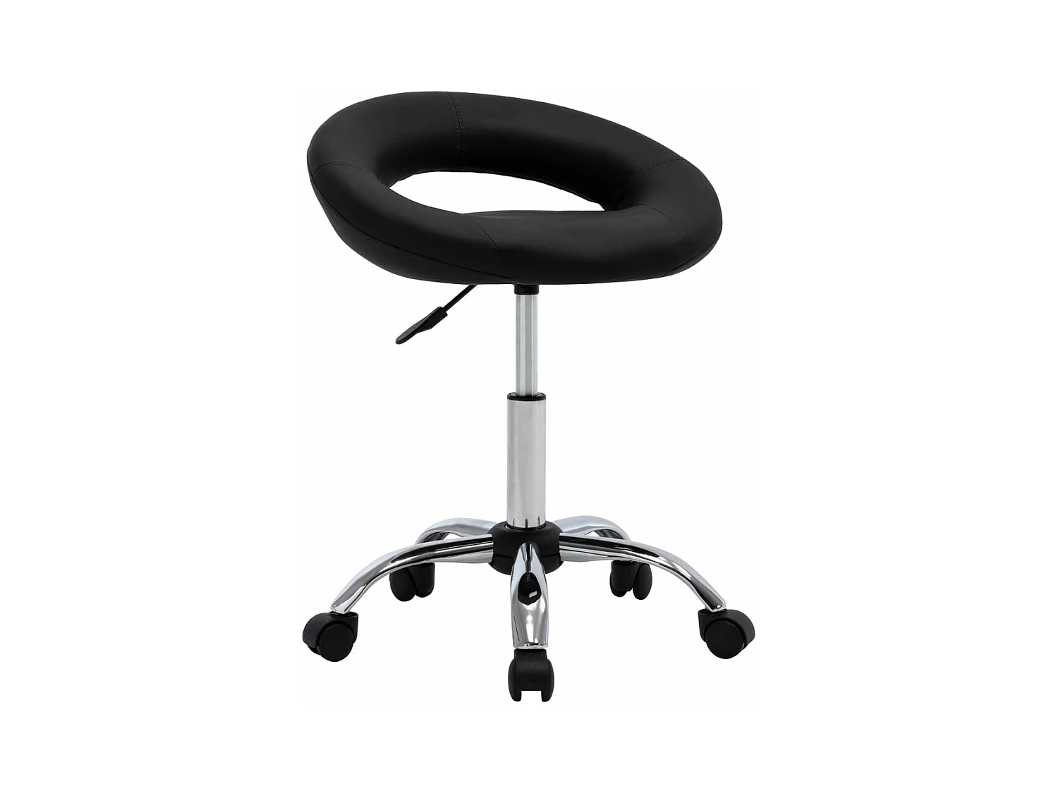 Chaise pivotante de salle à manger Noir Similicuir REO95910