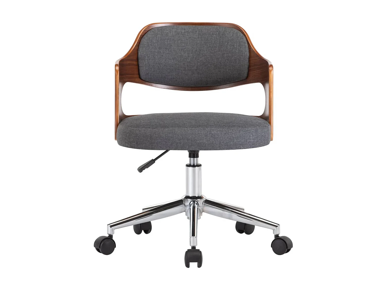 Chaises pivotantes à manger Lot de 2 gris bois courbé et tissu REO77203