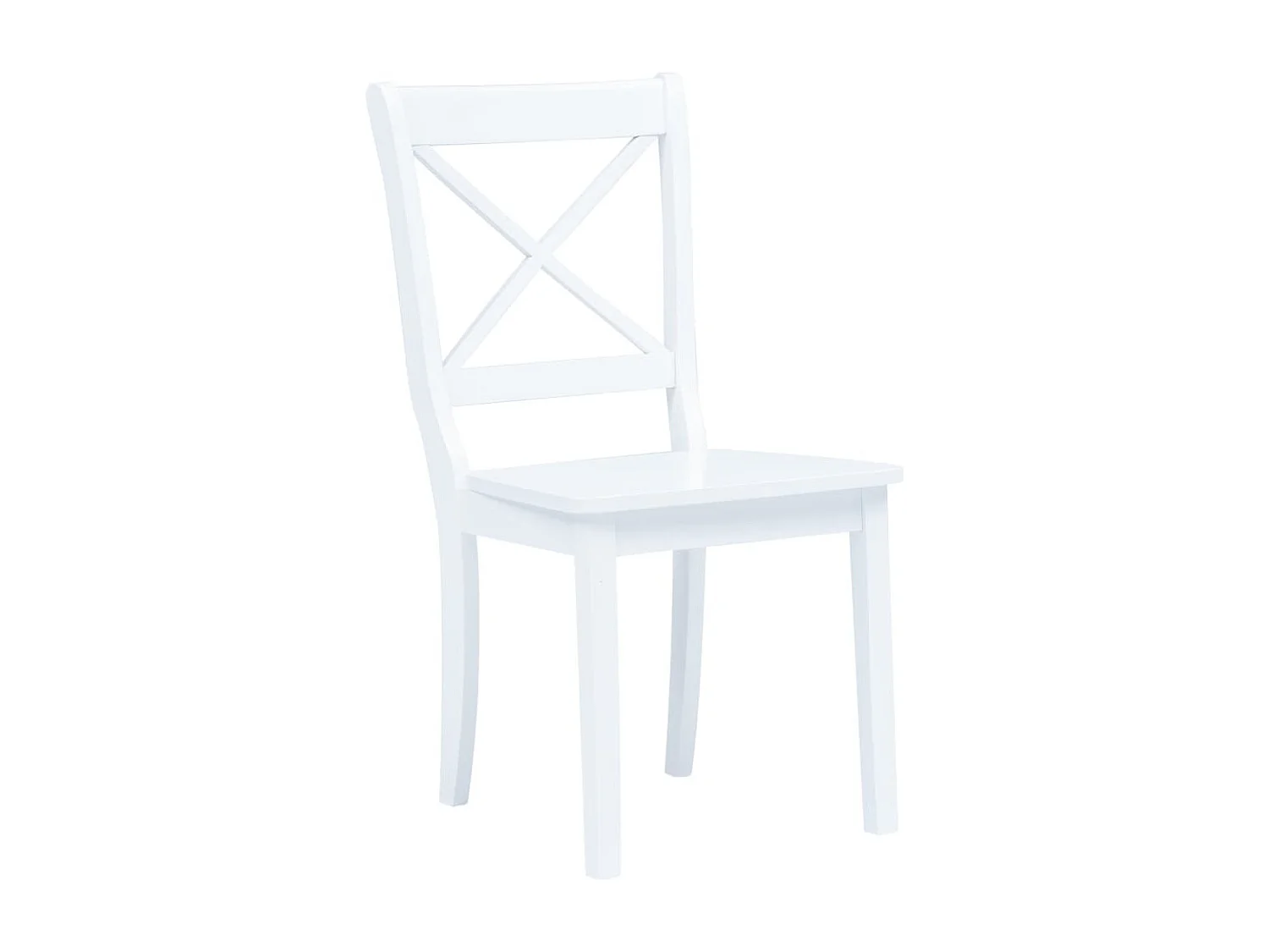 Chaises à manger Lot de 6 blanc bois d'hévéa massif REO88887