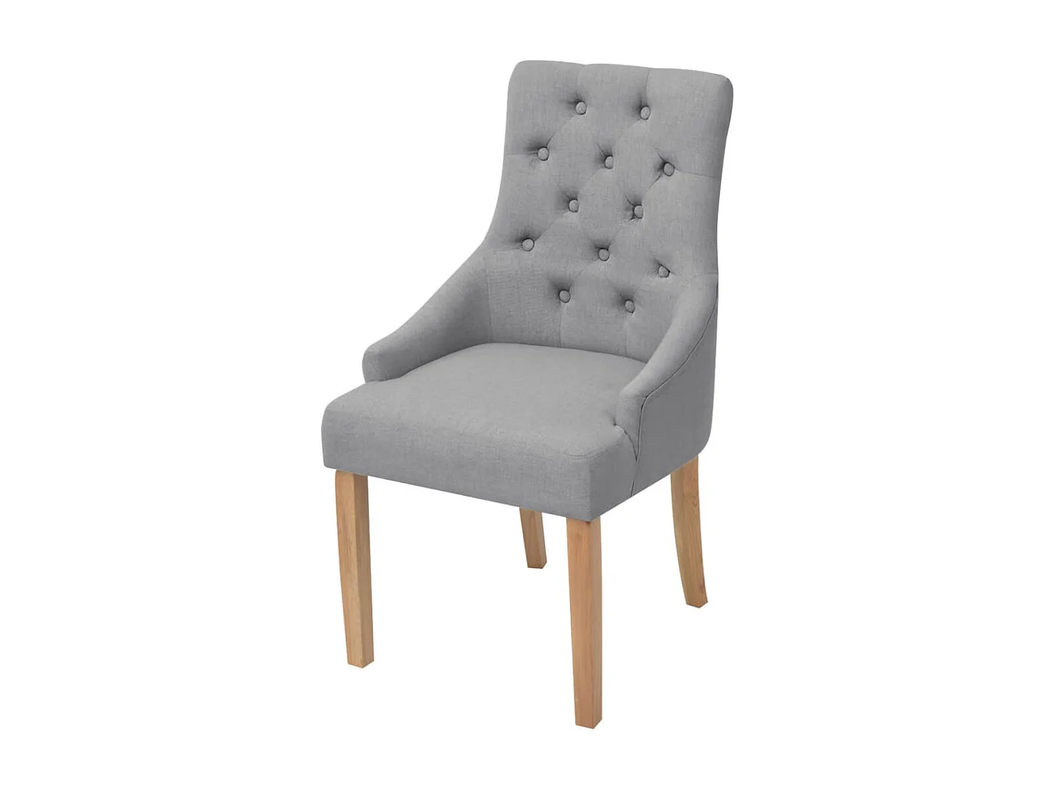 Juego de 2 Sillas de comedor giratorias tela gris claro ES917694