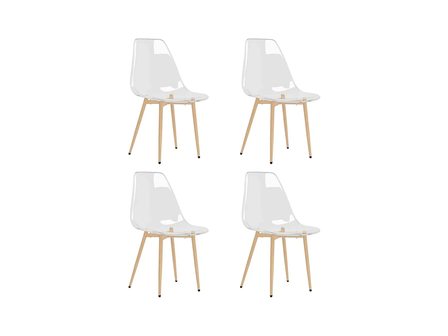 Chaises à manger Lot de 4 Transparent PET REO48512