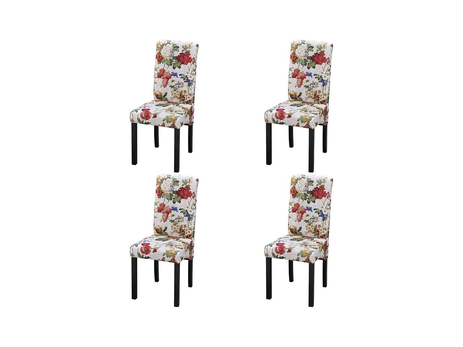 Chaises à manger Lot de 4 multicolore tissu REO92572